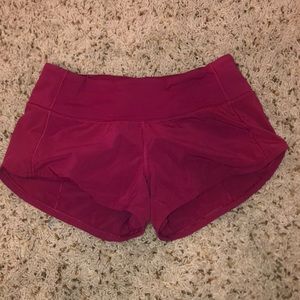 Lululemon shorts Size 2 Magenta
